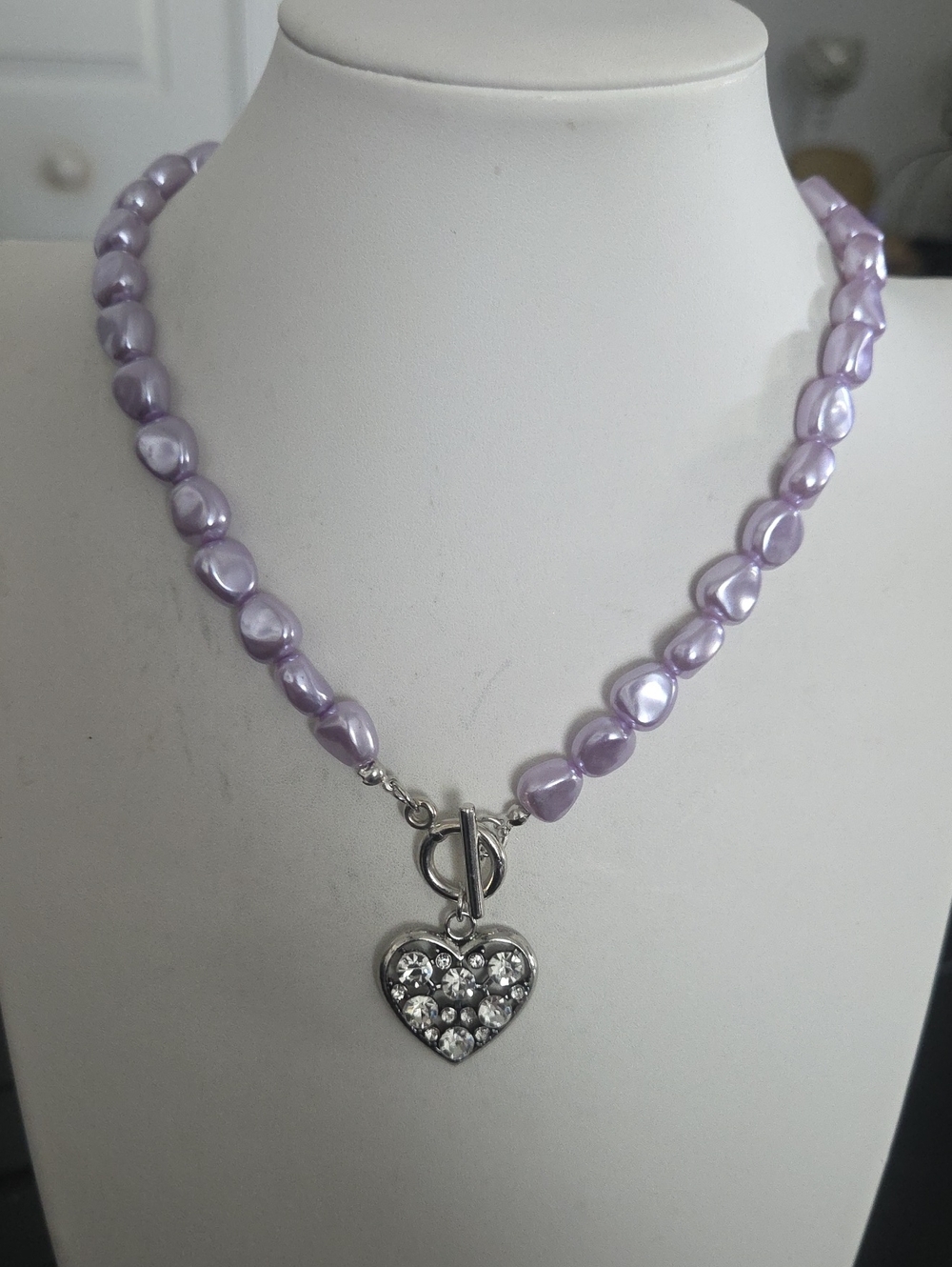 Paparazzi  Pearl Bling Purple Heart Necklace NWT